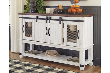 Valebeck White/Brown Dining Server by Ashley at Eve Furniture