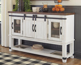 Valebeck White/Brown Dining Server by ASHLEY FURNITURE at Eve Furniture