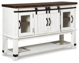 Valebeck White/Brown Dining Server by ASHLEY FURNITURE at Eve Furniture