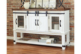Valebeck White/Brown Dining Server by ASHLEY FURNITURE at Eve Furniture