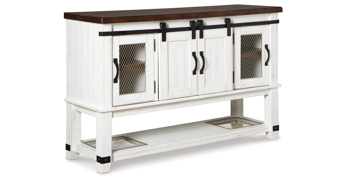 Valebeck White/Brown Dining Server by ASHLEY FURNITURE at Eve Furniture