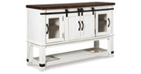Valebeck White/Brown Dining Server by ASHLEY FURNITURE at Eve Furniture