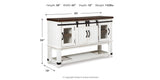 Valebeck White/Brown Dining Server by ASHLEY FURNITURE at Eve Furniture