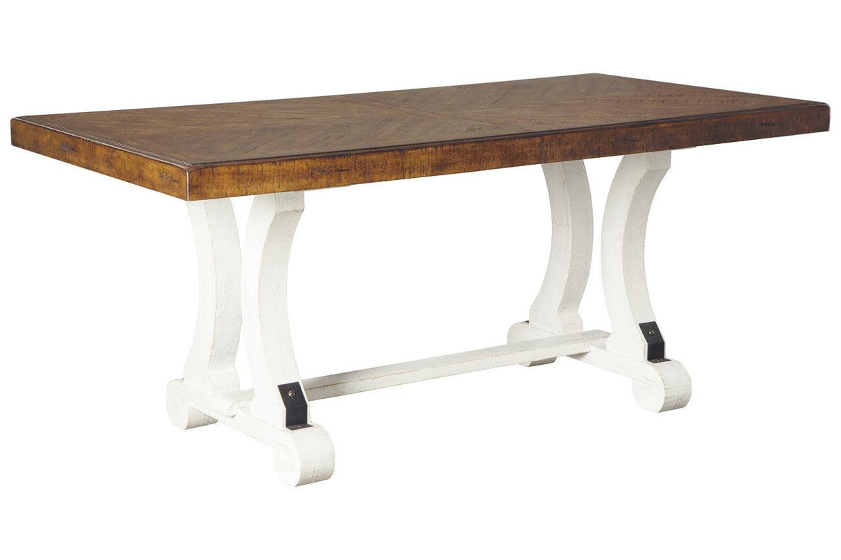 Valebeck White/Brown Dining Table by Ashley at Eve Furniture