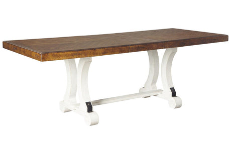 Valebeck White/Brown Dining Table by Ashley at Eve Furniture