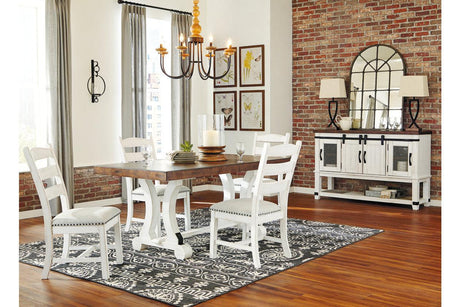 Valebeck White/Brown Dining Table by Ashley at Eve Furniture