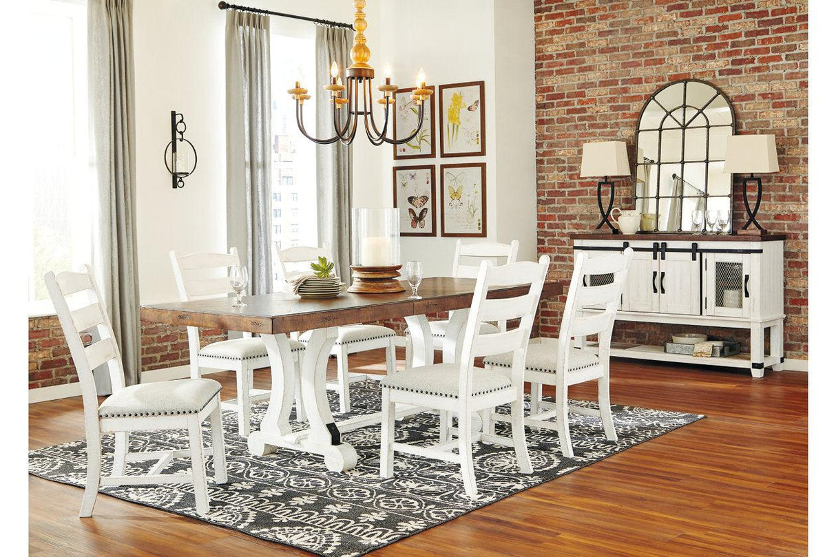 Valebeck White/Brown Dining Table by Ashley at Eve Furniture