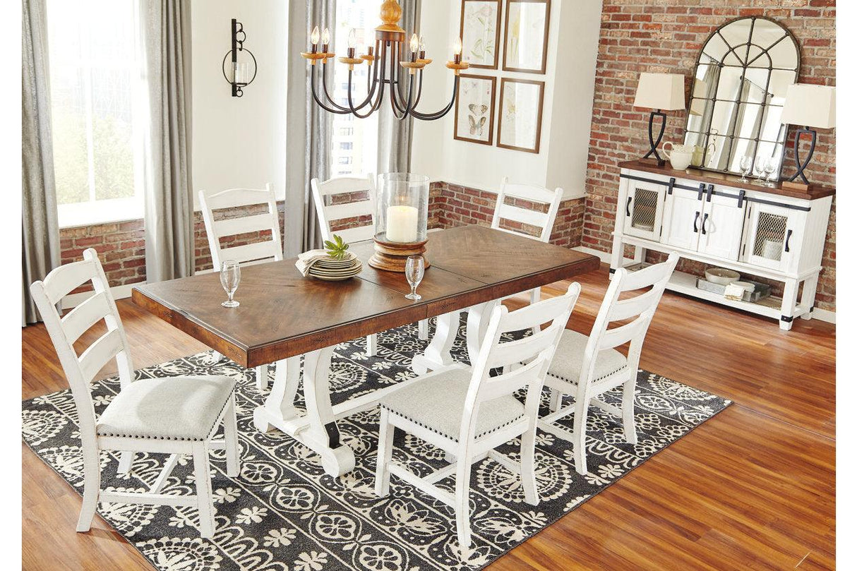 Valebeck White/Brown Dining Table by Ashley at Eve Furniture