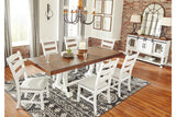 Valebeck White/Brown Dining Table by Ashley at Eve Furniture