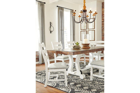 Valebeck White/Brown Dining Table by Ashley at Eve Furniture