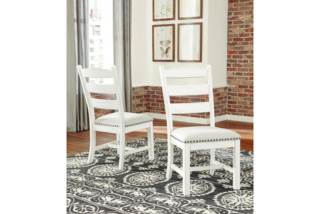 Valebeck Beige/White Dining Chair, Set of 2 by Ashley at Eve Furniture