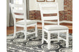 Valebeck Beige/White Dining Chair, Set of 2 by Ashley at Eve Furniture