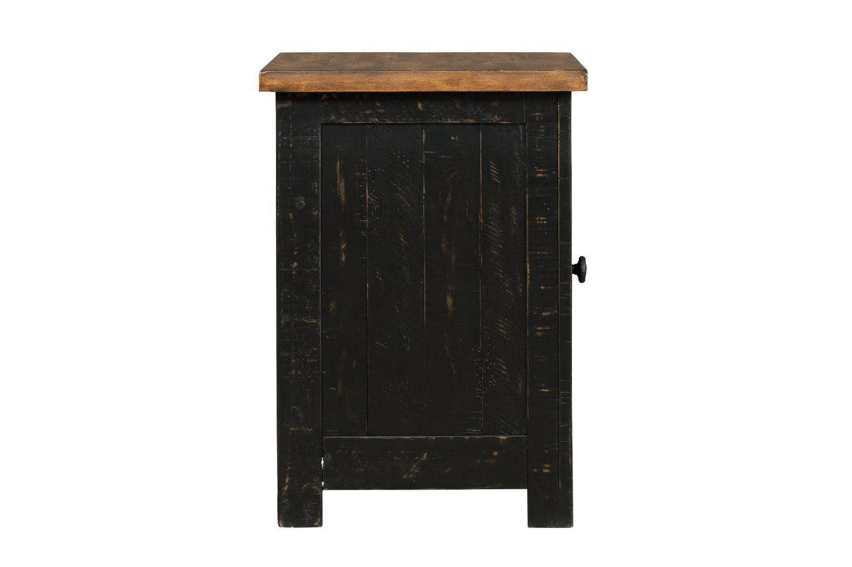 Valebeck Black/Brown Chairside End Table by Ashley at Eve Furniture