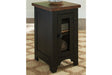 Valebeck Black/Brown Chairside End Table by Ashley at Eve Furniture