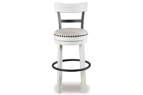 Valebeck White Bar Height Barstool by Ashley at Eve Furniture