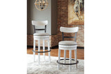 Valebeck White Bar Height Barstool by Ashley at Eve Furniture