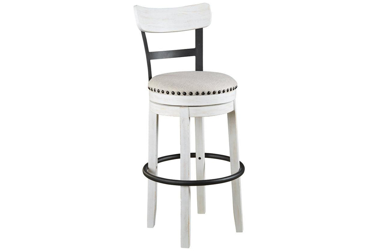 Valebeck White Bar Height Barstool by Ashley at Eve Furniture