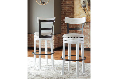 Valebeck White Bar Height Barstool by Ashley at Eve Furniture