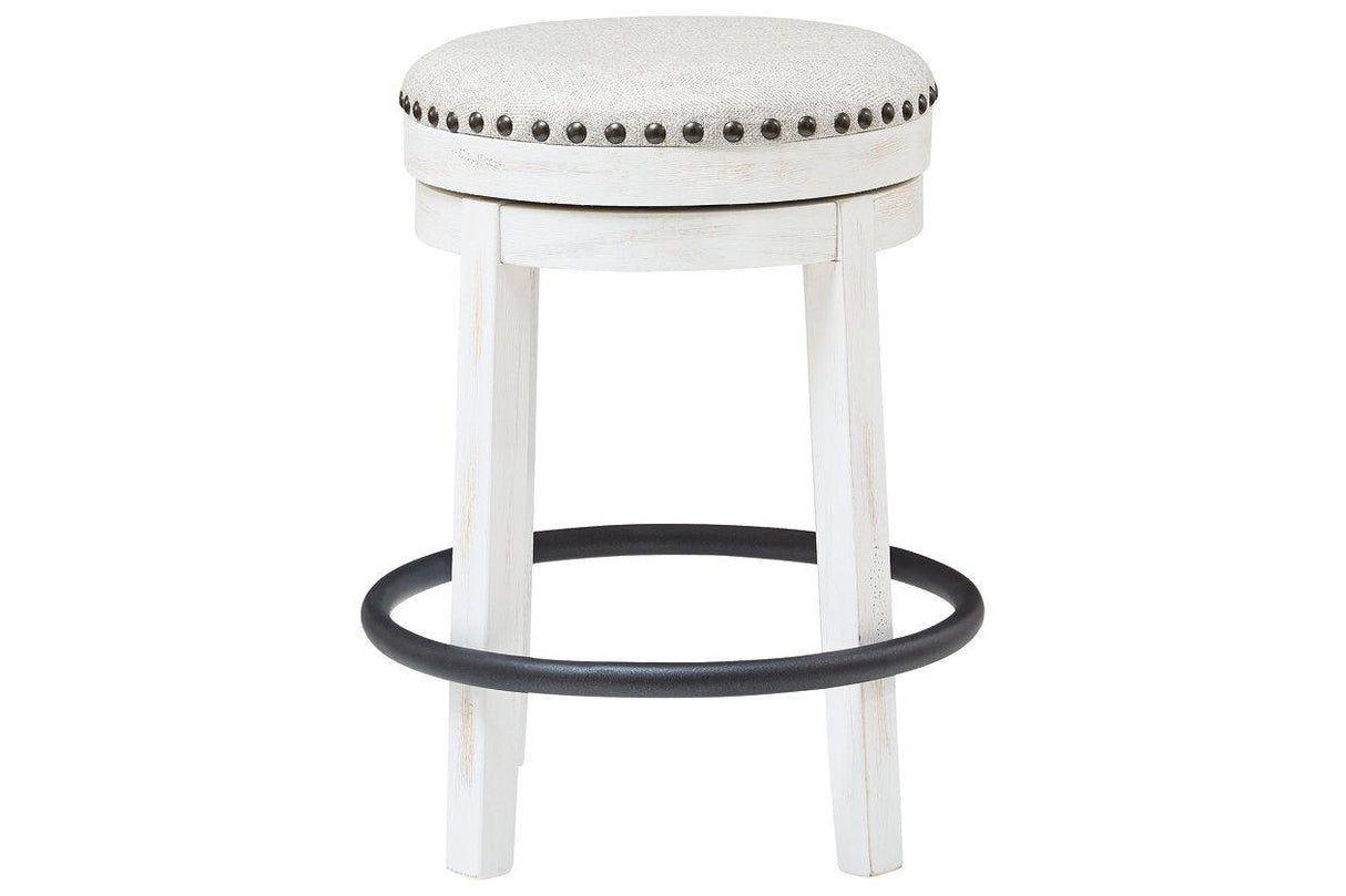 Valebeck White/Black Counter Height Stool by Ashley at Eve Furniture
