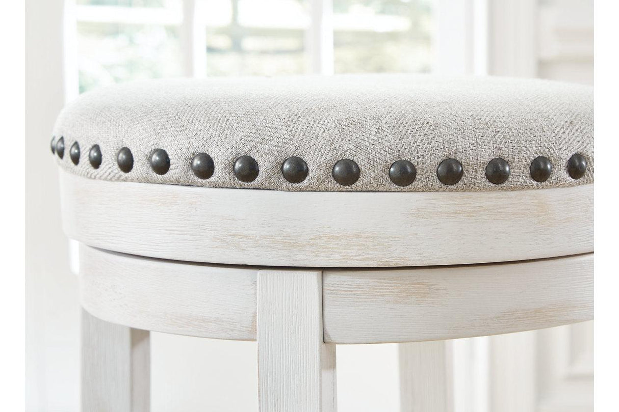 Valebeck White/Black Counter Height Stool by Ashley at Eve Furniture
