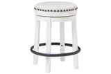 Valebeck White/Black Counter Height Stool by Ashley at Eve Furniture
