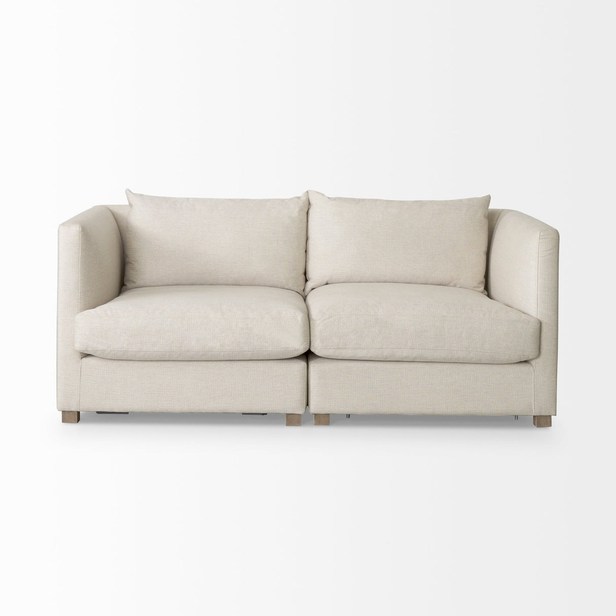 Valence 2 Piece Beige Modular Loveseat by Mercana at Eve Furniture