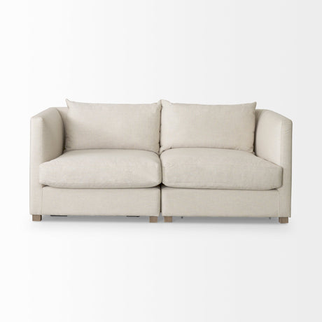 Valence 2 Piece Beige Modular Loveseat by Mercana at Eve Furniture