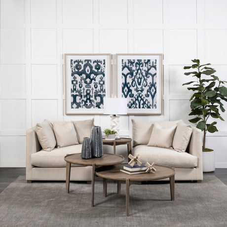 Valence 2 Piece Beige Modular Loveseat by Mercana at Eve Furniture