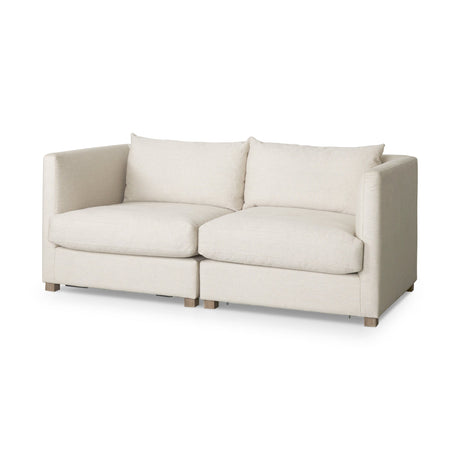 Valence 2 Piece Beige Modular Loveseat by Mercana at Eve Furniture