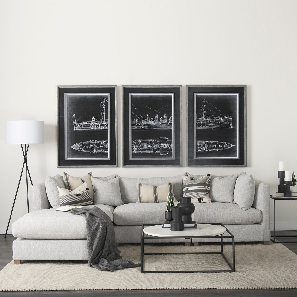 Valence 2 Piece Light Gray Modular Sofa Set by Mercana at Eve Furniture