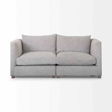 Valence 2 Piece Modular Sofa Set In Medium Gray by Mercana at Eve Furniture
