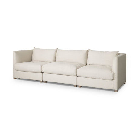 Valence 3 Piece Beige Modular Sofa Set by Mercana at Eve Furniture