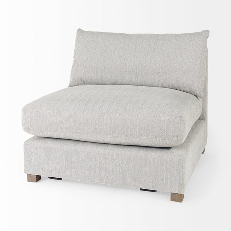 Valence 3 Piece Light Gray Modular Sofa Set (Included 1 Ottoman) by Mercana at Eve Furniture