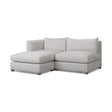 Valence 3 Piece Light Gray Modular Sofa Set (Included 1 Ottoman) by Mercana at Eve Furniture