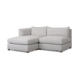 Valence 3 Piece Light Gray Modular Sofa Set (Included 1 Ottoman) by Mercana at Eve Furniture