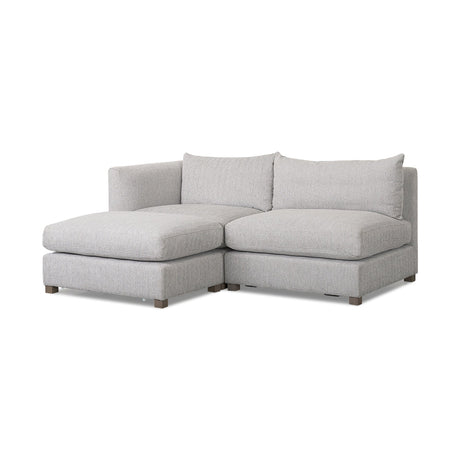 Valence 3 Piece Light Gray Modular Sofa Set (Included 1 Ottoman) by Mercana at Eve Furniture