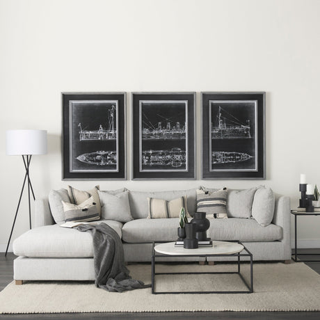 Valence 3 Piece Light Gray Modular Sofa Set (Included 2 x Ottoman) by Mercana at Eve Furniture
