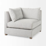 Valence 3 Piece Light Gray Modular Sofa Set (Included 2 x Ottoman) by Mercana at Eve Furniture