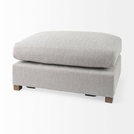 Valence 3 Piece Light Gray Modular Sofa Set (Included 2 x Ottoman) by Mercana at Eve Furniture