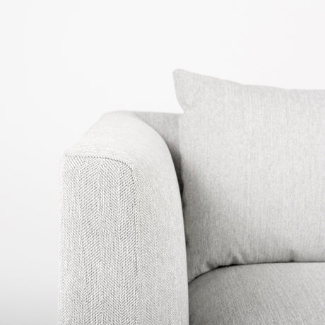 Valence 3 Piece Light Gray Modular Sofa Set (Included 2 x Ottoman) by Mercana at Eve Furniture