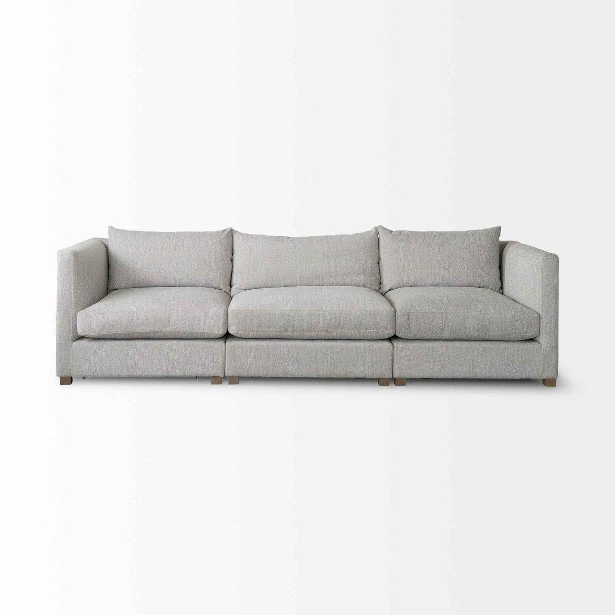 Valence 3 Piece Light Gray Modular Sofa Set by Mercana at Eve Furniture