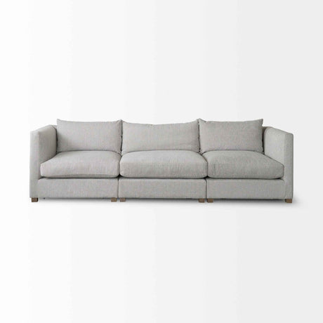 Valence 3 Piece Light Gray Modular Sofa Set by Mercana at Eve Furniture