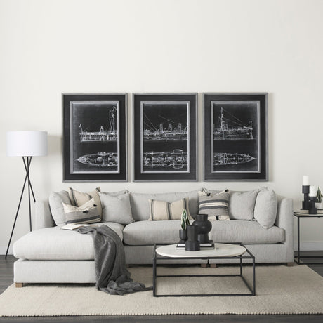 Valence 3 Piece Light Gray Modular Sofa Set by Mercana at Eve Furniture