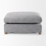 Valence 38.6L x 26.0W x 17.7H Castlerock Gray 2/3 Ottoman Sectional Piece by Mercana at Eve Furniture