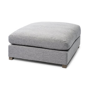 Valence 38.6L x 38.6W x 17.7H Castlerock Gray Full Size Ottoman Sectional Piece by Mercana at Eve Furniture