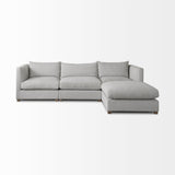 Valence 4 Piece Light Gray Modular Sofa Set (Included 1 Ottoman) by Mercana at Eve Furniture