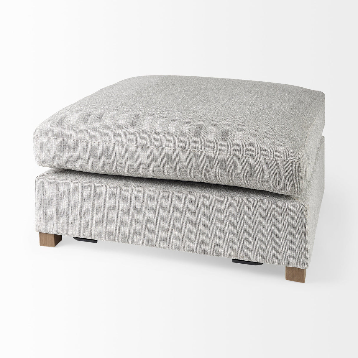 Valence 4 Piece Light Gray Modular Sofa Set (Included 1 Ottoman) by Mercana at Eve Furniture