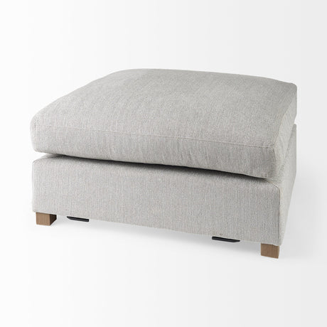 Valence 4 Piece Light Gray Modular Sofa Set (Included 1 Ottoman) by Mercana at Eve Furniture