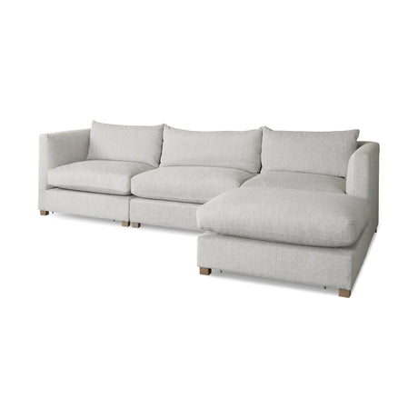 Valence 4 Piece Light Gray Modular Sofa Set (Included 1 Ottoman) by Mercana at Eve Furniture
