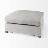 Valence 4 Piece Light Gray Modular Sofa Set (Included 2 x Ottoman) by Mercana at Eve Furniture